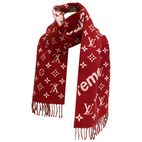 supreme louis vuitton scarf black